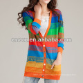 13STC5102 coloré ladies cardigan long modèles de tricot